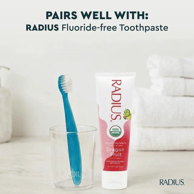 Alt view image 3 of 6 - RADIUS Totz Toothbrush Extra Soft Brush BPA Free & ADA Accepted Designed for Delicate Teeth & Gums for Children 18 Months & Up - Grey Sparkle - Pack of 1