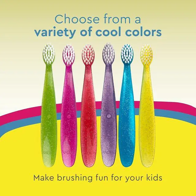 Alt view image 5 of 6 - RADIUS Totz Toothbrush Extra Soft Brush BPA Free & ADA Accepted Designed for Delicate Teeth & Gums for Children 18 Months & Up - Grey Sparkle - Pack of 1
