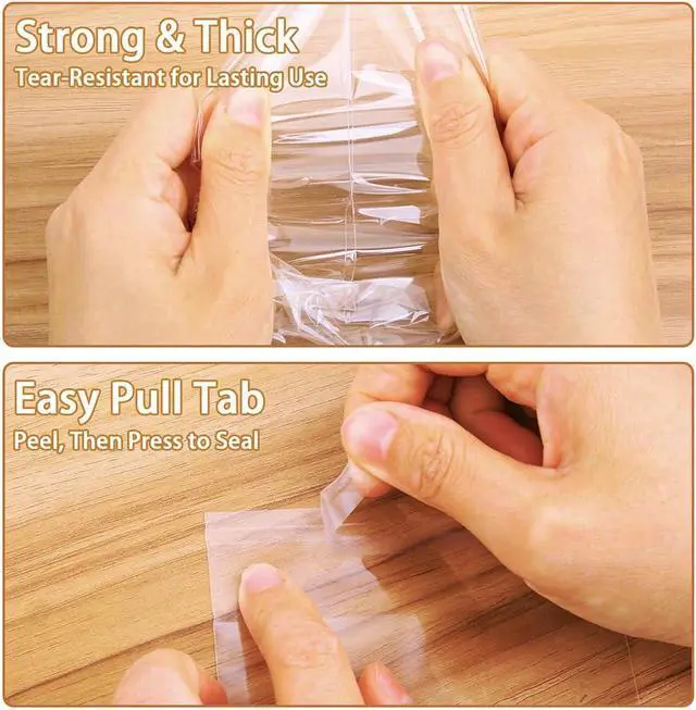 Alt view image 6 of 7 - Cookie Bags with Seal, 200 Pcs (4x4 Inches) Self Sealing Cellophane Bag, Individual Clear Sealable Treat Packaging for Party Favors, Baked Goods, Snacks & Candy