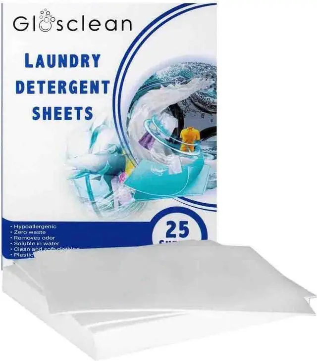Main image of Laundry Detergent Sheets - 50 Strips (25 Sheets) | Earth Friendly Fresh Scent Plastic Free Travel Laundry Soap
