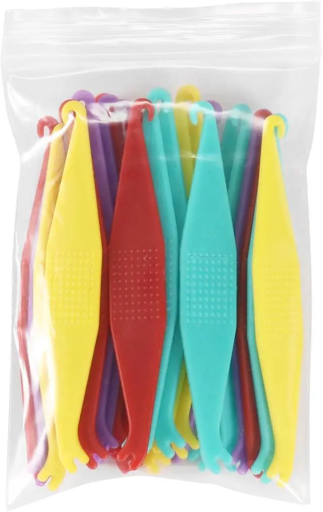 Alt view image 6 of 6 - JMU 20Pcs Braces Rubber Band Tool, Dental Elastic Rubber Bands Placers for Braces, Disposable Plastic Orthodontic Elastic Placers Multi-color
