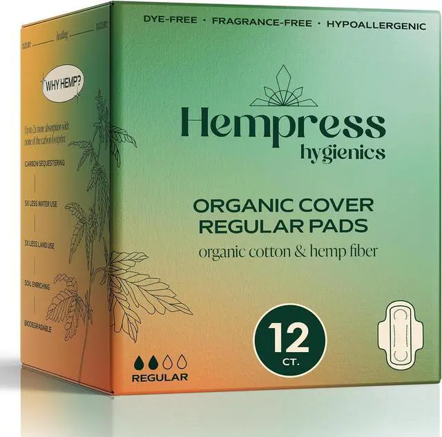 Main image of Organic Sanitary Pads for Women, Slim (Regular, 12 Ct)