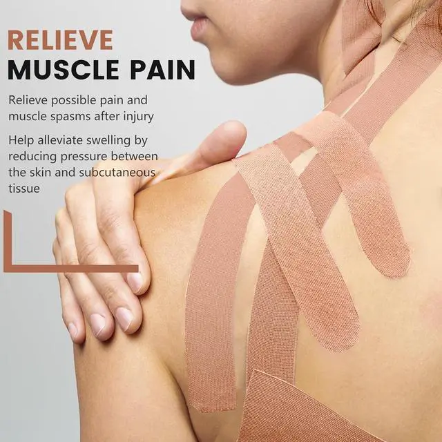 Alt view image 5 of 7 - 5 Rolls Skin Color Kinesiology Tape, 2 inch x 16.4 Feet Kinetic Tape