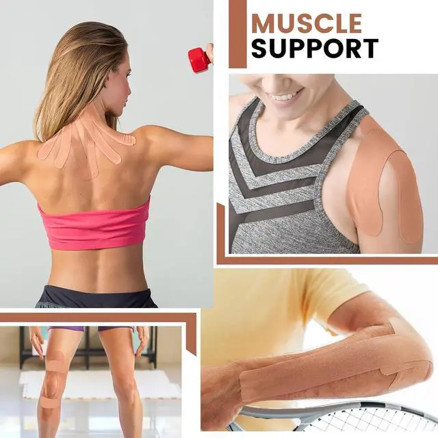 Alt view image 6 of 7 - 5 Rolls Skin Color Kinesiology Tape, 2 inch x 16.4 Feet Kinetic Tape