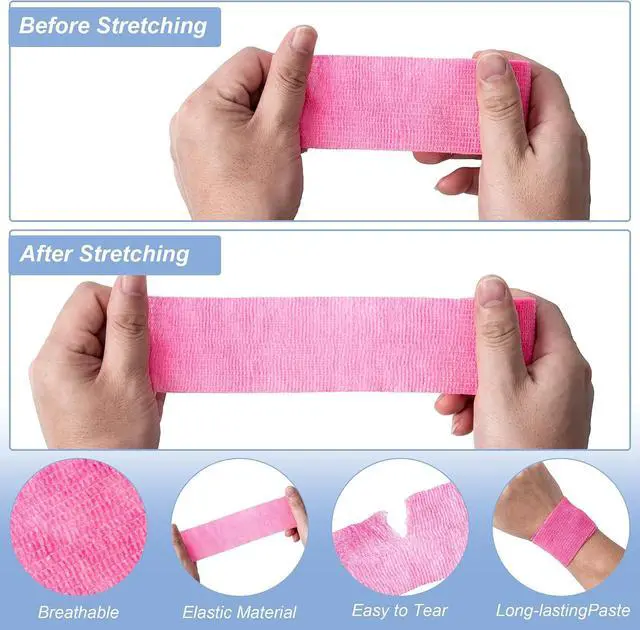 Alt view image 5 of 7 - 16 Pack Self Adhesive Bandage Wraps,2" X 5 Yards Elastic Bandage Wrap