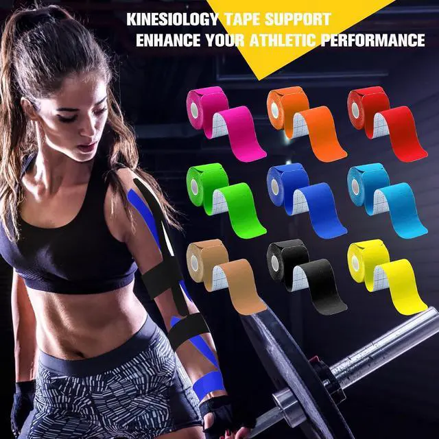 Alt view image 5 of 7 - 2 Pack Kinesiology Tape Precut, 40 Athletic Strips for Knee Shoulder