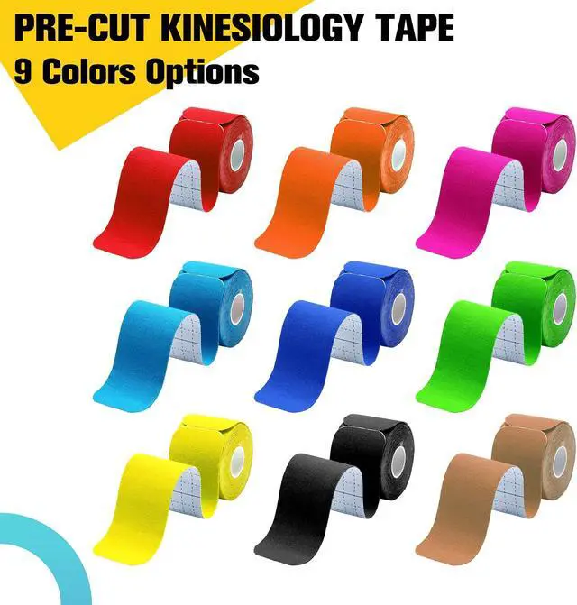 Alt view image 6 of 7 - 2 Pack Kinesiology Tape Precut, 40 Athletic Strips for Knee Shoulder