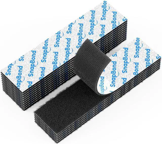 Main image of 16 Sets 1x4 Inch Industrial-Grade Hook and Loop Strips with Adhesive, Strong Double Sided Sticky Tape, Back Adhesive Mounting Strips for Home Office School DIY Craft Use
