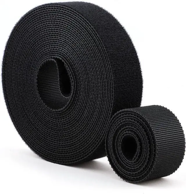 Alt view image 2 of 7 - 3/4 in x 16 ft Double Sided Hook and Loop Straps Self-Gripping Straps Double-Sided Strips Reusable Cable Ties Multi-Purpose Wrap Fasteners for Bundling Fastening Storage and Organization