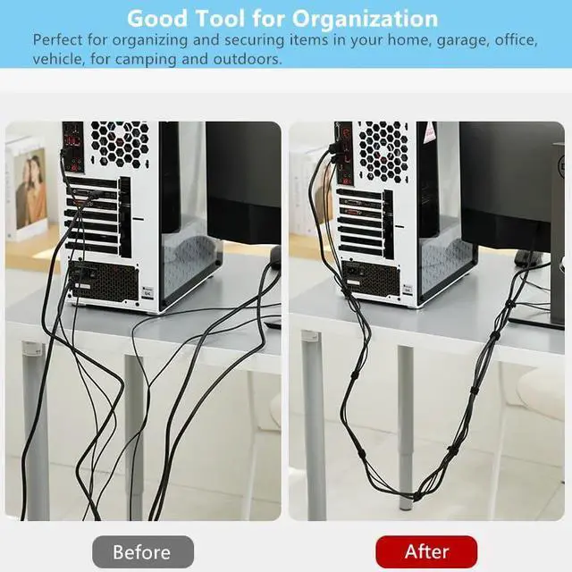 Alt view image 7 of 7 - 3/4 in x 16 ft Double Sided Hook and Loop Straps Self-Gripping Straps Double-Sided Strips Reusable Cable Ties Multi-Purpose Wrap Fasteners for Bundling Fastening Storage and Organization