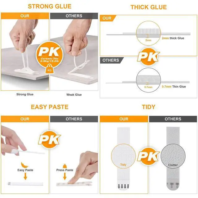 Alt view image 6 of 7 - Picture Hanging Strips Heavy Duty, 15-Pairs(30 Strips) Medium | Adhesive Hook &Loop Mounting Tapes Damage Free No Nails Picture Hangers for Frame Hanging Poster Strips Christmas Decorations