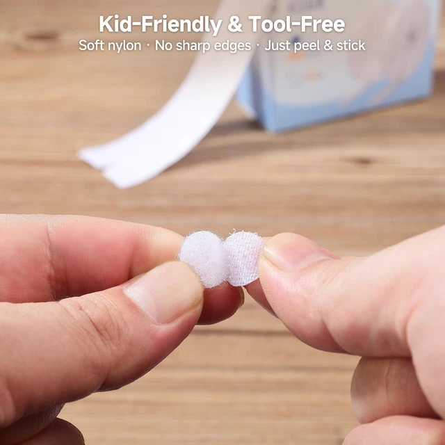 Alt view image 6 of 7 - 400 Pcs Hook and Loop Self-Adhesive Dots, 0.5 Inch, White | 200 Pairs, Round Adhesive Dots, for Crafts, Classroom, Office, and Home Organization