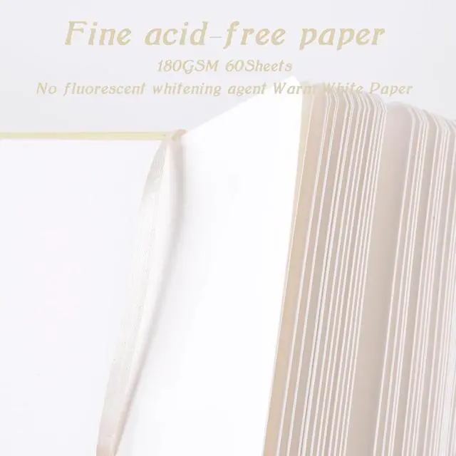 Alt view image 4 of 6 - Mix Media Pad,3.5"x5.5" Small Hardcover Leather Art Sketchbook,60 Sheets(112lb/180gsm) Heavyweight Acid Free Artistic Painting Drawing Sketching Paper, Handy Pocket Journal Sketchbook.Beige