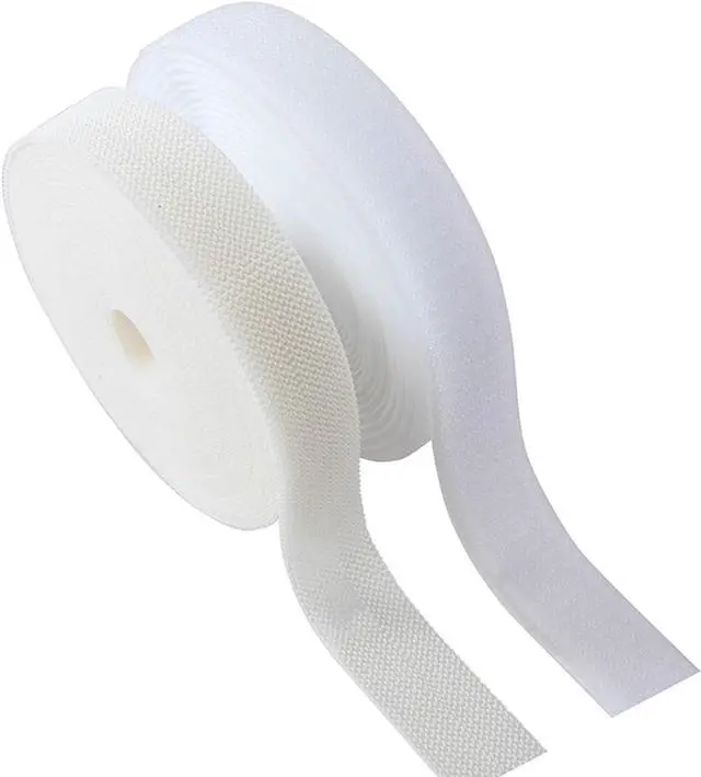 Main image of Sew on Hook and Loop Strips 3/4 Inch x 5 Yards, White | Upgrade Material Close-to-Skin, Easy to Sew, Excellent Grip, Non-Adhesive Back Nylon Fabric Fastener for Sewing and DIY