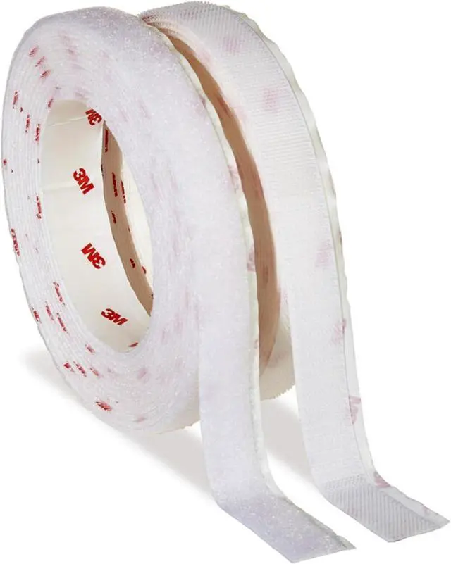 Alt view image 4 of 7 - Multi-Purpose Hook and Loop Fasteners, for Indoor Use, White, 7/8 in, 12-Pair, 24-Squares