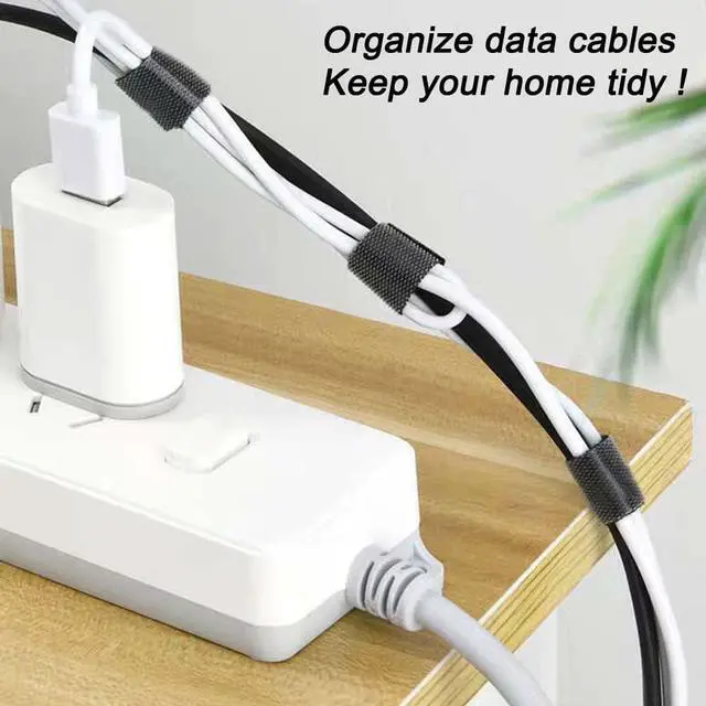 Alt view image 2 of 7 - Hook and Loop Roll,Double-Sided Strips,Self-Gripping Straps,Cut to Length, Reusable Cable Ties,Wires Cords Management,Wire Organizer Straps,for Bundling Fastening Storage and Organization (1/2inx16ft)