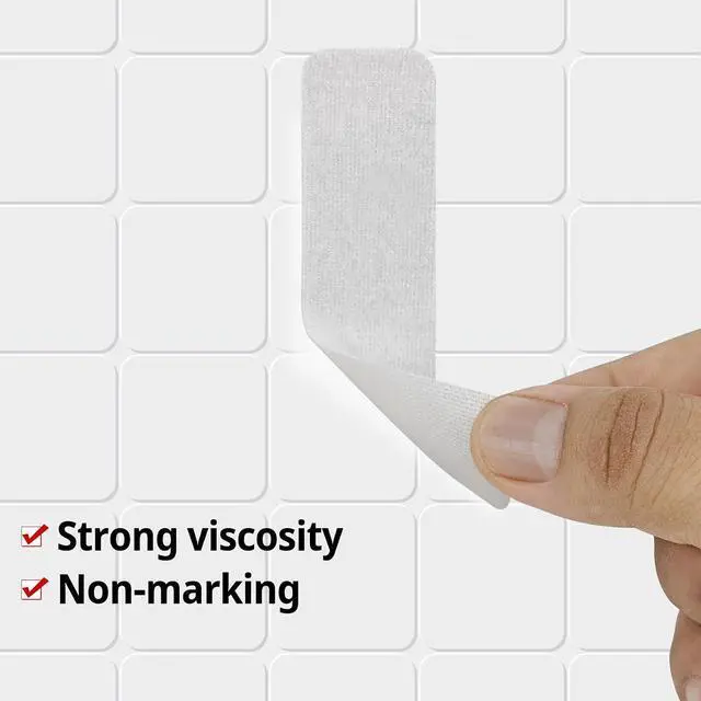 Alt view image 6 of 7 - 16 Sets 1 x 4 Inch Hook and Loop Tape Sticky Back - Heavy Duty Double-Sided Adhesive Strips - Strong Fastener for Home, Office, Indoor & Outdoor Use(White)