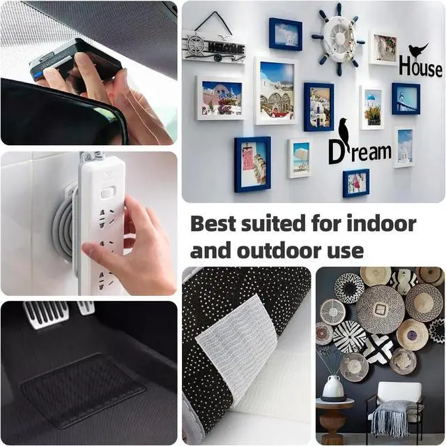 Alt view image 4 of 7 - 3M Dual Lock SJ3550 1/2"x 1" 6PCS Black Reclosable Fastener Heavy Duty | Interlocking Tape Mushroom Shaped Sticky Hook Lock Mounting Tape for EZ Pass Holder Indoor Outdoor Use