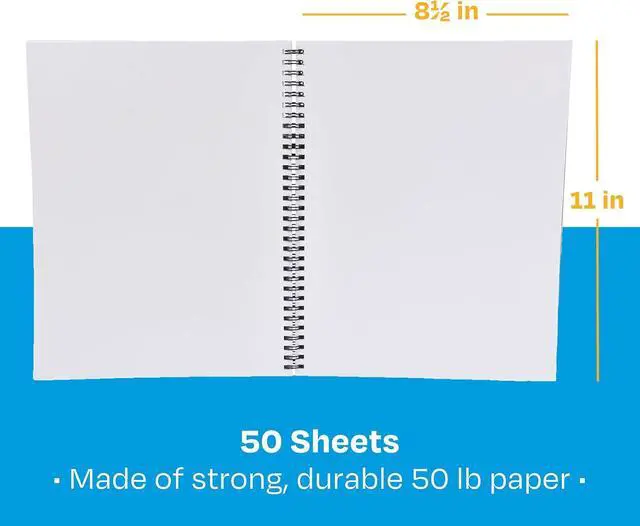 Alt view image 3 of 4 - Artists Sketch Diary - 8 1/2 x 11 inches - 50 Sheets per Pad - White