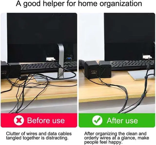 Alt view image 5 of 7 - Hook and Loop Roll,Double-Sided Strips,Self-Gripping Straps,Cut to Length, Reusable Cable Ties,Wires Cords Management,Wire Organizer Straps,for Bundling Fastening Storage and Organization (1/2inx16ft)