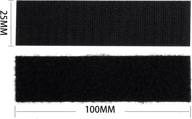 Alt view image 5 of 7 - 1x4 inch Hook and Loop Strips with Adhesive - 15 Sets, Strong Back Adhesive Fasten Mounting Tape for Home or Office Use - Instead of Holes and Screws, Black