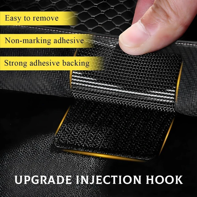 Alt view image 3 of 6 - 10 PCS Hook and Loop Strips with Adhesive, 2"×2" Car Mats Self-Adhesive Tape Strip, Multi-Purpose Non-Slip Double Sided Snap Fastening Tape, Fixing Tape for Sofa Carpet