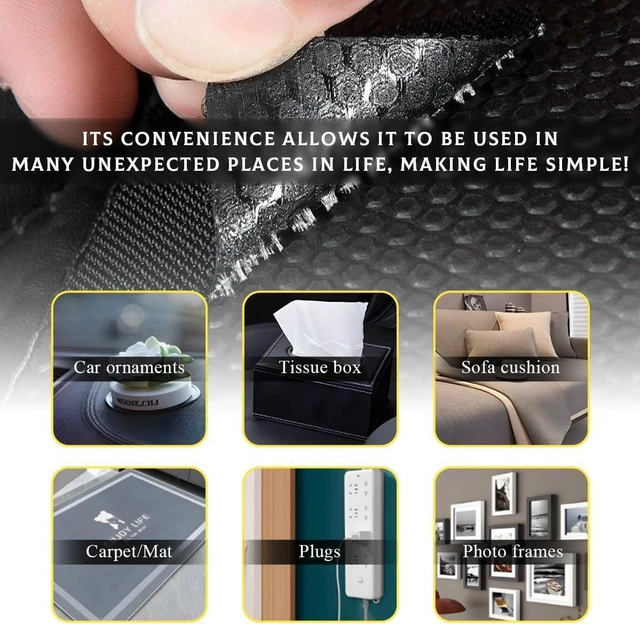 Alt view image 5 of 6 - 10 PCS Hook and Loop Strips with Adhesive, 2"×2" Car Mats Self-Adhesive Tape Strip, Multi-Purpose Non-Slip Double Sided Snap Fastening Tape, Fixing Tape for Sofa Carpet