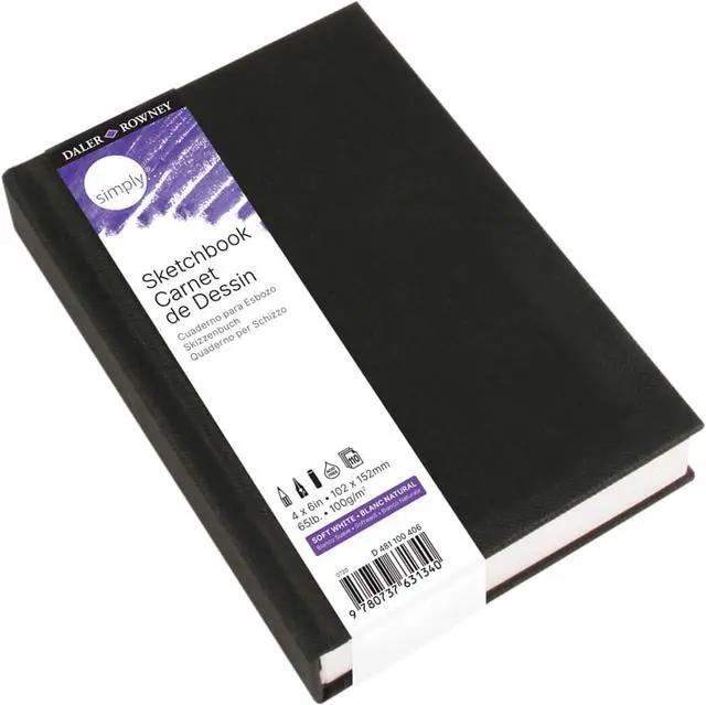 Main image of Daler-Rowney Simply... Sketchbook, Soft White, 110 Sheet, 4x6 inch