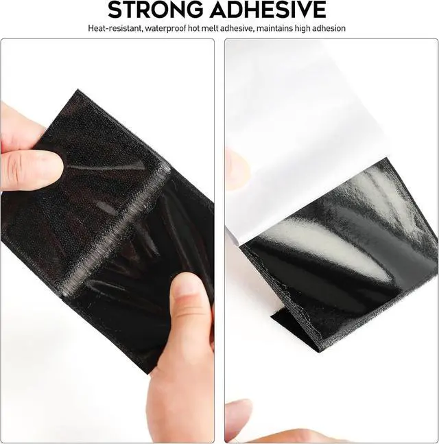 Alt view image 2 of 7 - 4.4 Inches x 7 Feet Strong Sticky Back Heavy Duty Hook and Loop Tape with Adhesive, Non-Slip Couch Cushion Grip Accessories, Double Sided Strip Roll to Prevent Sliding, Black