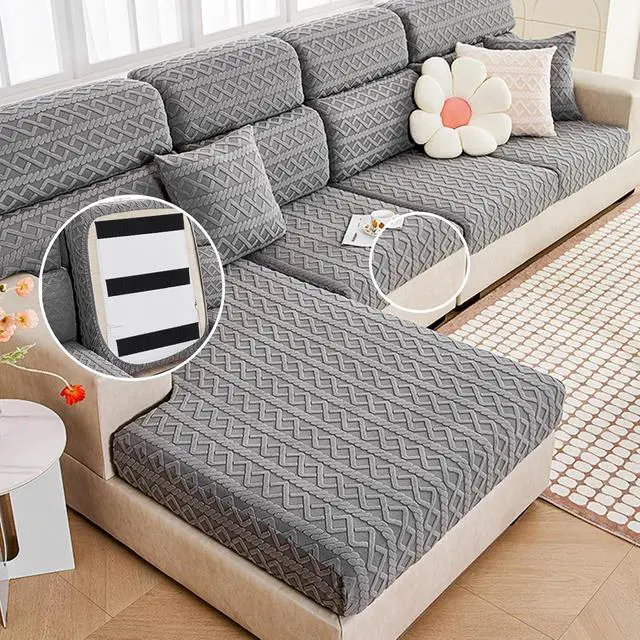 Alt view image 7 of 7 - 4.4 Inches x 7 Feet Strong Sticky Back Heavy Duty Hook and Loop Tape with Adhesive, Non-Slip Couch Cushion Grip Accessories, Double Sided Strip Roll to Prevent Sliding, Black