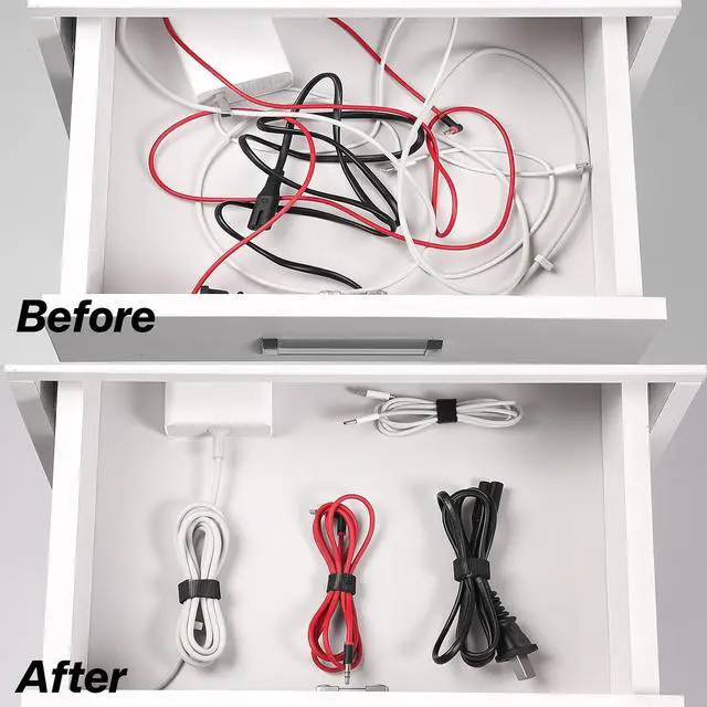 Alt view image 6 of 7 - 1/2in x 50ft Hook and Loop Roll Black Straps Ties for Cable Management | Reusable Cable Ties,Heavy Duty Strap,Cut to Length Rolls