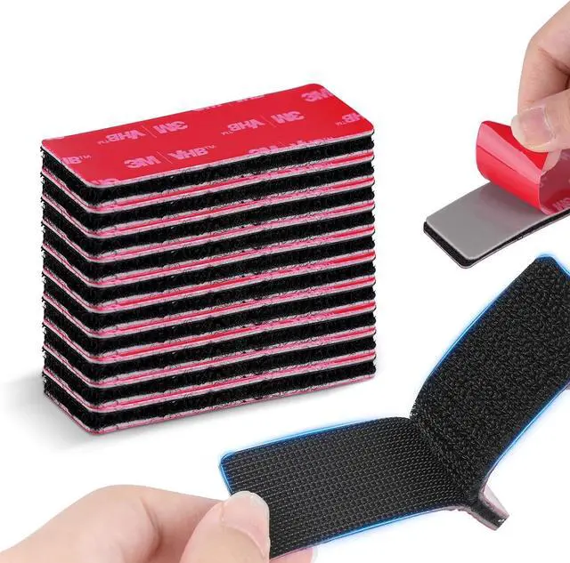 Main image of 10 Pairs Heavy Duty Hook and Loop Strips 0.95" x 3", Made with 3M GPH-110GF | Heat-Resistant Adhesive Strips, Waterproof Mounting Tape for Outdoor, Home, Garage, Garden & DIY Projects