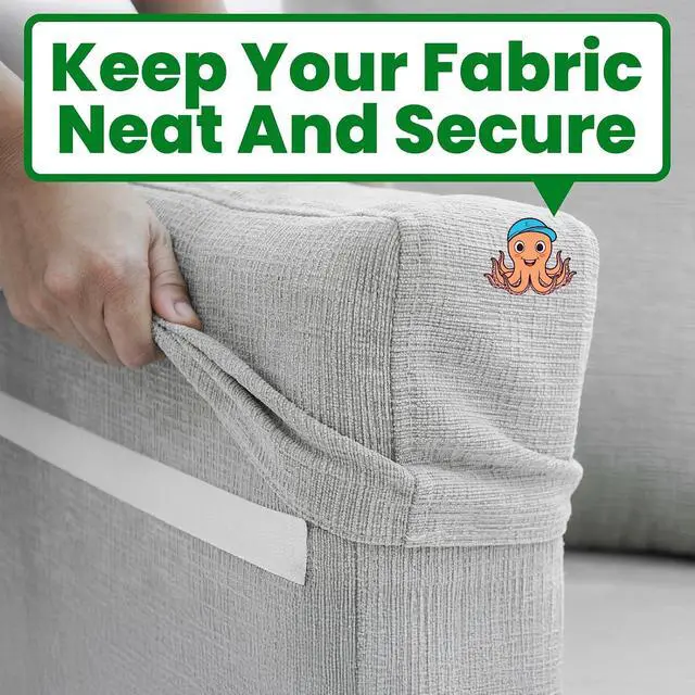 Alt view image 6 of 7 - 1x4 Inch, 16 Sets) Strips with Adhesive for Fabric, White | No Sew, Stick On for Fabric, Sticky Back for Clothes, Curtains, Heavy Duty, Double Sided Hook and Loop Hem Tape Fasteners