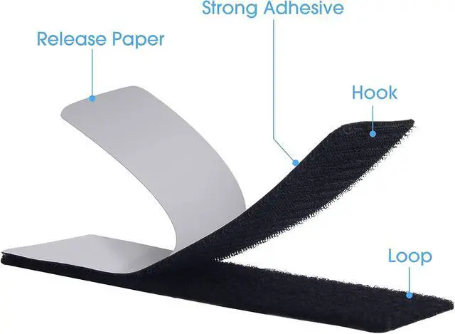 Alt view image 3 of 6 - Industrial Strength Sticky Back Fastener | 2 x 6 Inch 6 Sets | Interlocking Tape Mounting Tape for Carpet, Couch Cushions, Pedal Board - Black
