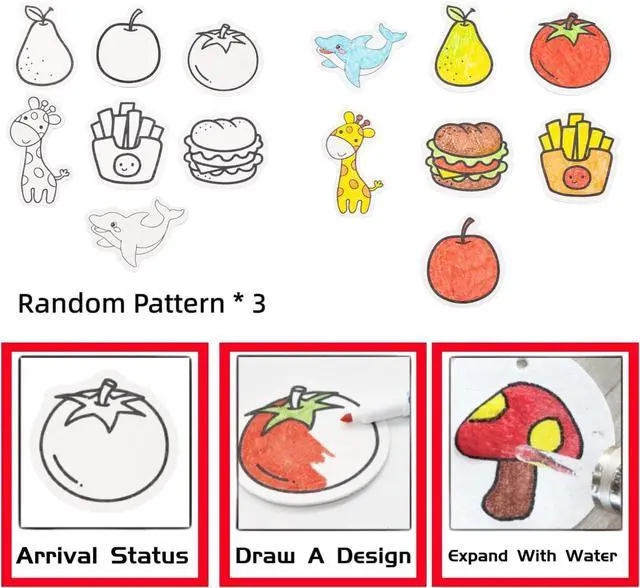 Alt view image 3 of 7 - Magic Puffy Paint, 3D Magic Foam Texture Painting kit, DIY Popcorn Bubble Drawing Pens White Puffy Paper, Beginner Create Magical Floating Drawings Bundle