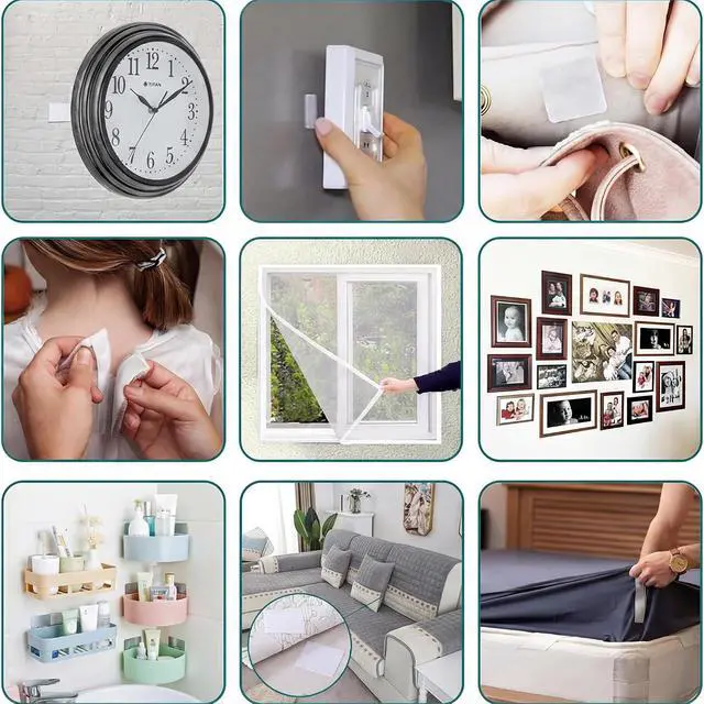 Alt view image 4 of 7 - 26ft x 0.75in) White Velcro Strips with Adhesive, Double Rolls of Heavy Duty Self Adhesive Tape with Backing (26ft x 0.75in)