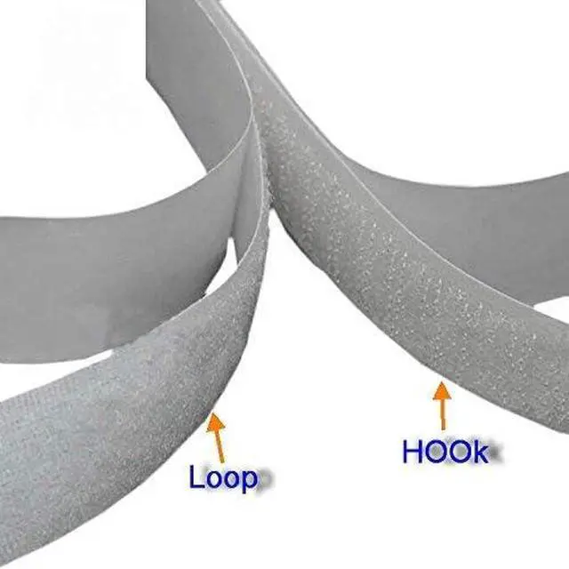Alt view image 2 of 5 - 16 Feet Length 0.75 Inches Width Hook and Loop with Strong Self Adhesive Interlocking Strip, Mounting Tape Heavy Duty Adhesion Fastener (White)
