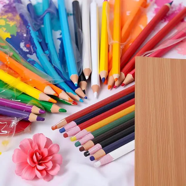 Alt view image 8 of 12 - 9 Pcs Assorted Colors Peel-Off China Marker Grease Wax Pencils for Glass, Garments, Cellophane, Fabric, Wood, Metal, Art Crayons Marking Pencils Paper-Wrapped Painting Pen for Drawing Coloring