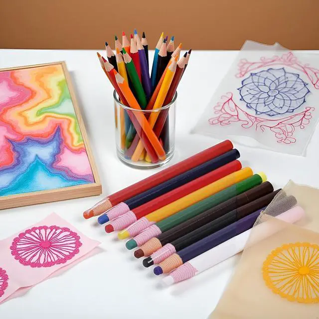 Alt view image 11 of 12 - 9 Pcs Assorted Colors Peel-Off China Marker Grease Wax Pencils for Glass, Garments, Cellophane, Fabric, Wood, Metal, Art Crayons Marking Pencils Paper-Wrapped Painting Pen for Drawing Coloring