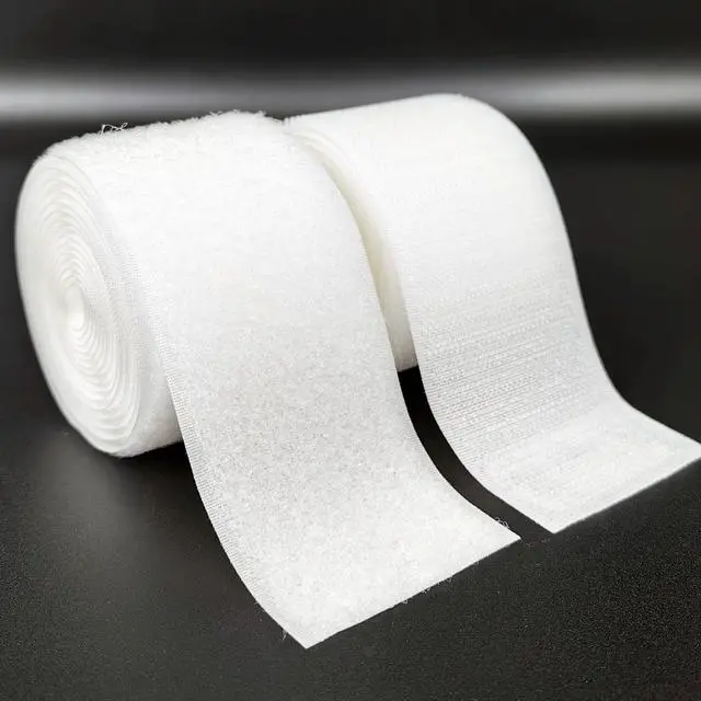 Main image of Sew On Hook and Loop Strips, Strong Grip, 2'' x 6' | Non-Adhesive, Easy to Sew, Nylon Fabric Strip for Clothing Crafts, Button Alternative, Easy Stitch DIY Projects, White