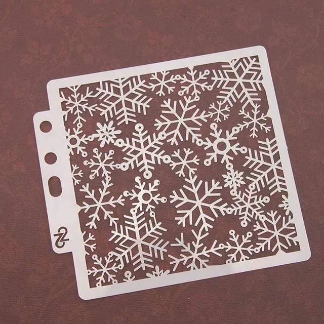 Alt view image 4 of 6 - Snowflake Reusable Stencil for Painting | Textile Design, Wall Decoration, Window, Paper, Scrapbooking, Kids Crafting, Drawing & Lettering Aids