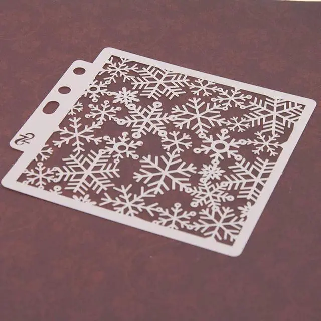Alt view image 5 of 6 - Snowflake Reusable Stencil for Painting | Textile Design, Wall Decoration, Window, Paper, Scrapbooking, Kids Crafting, Drawing & Lettering Aids
