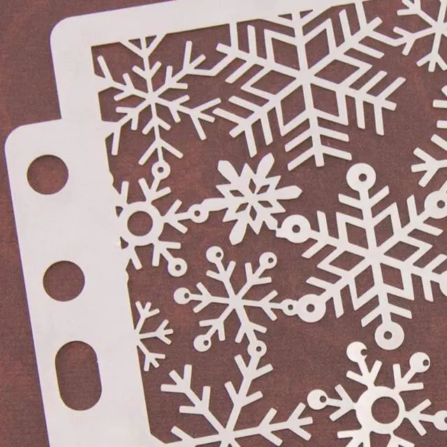 Alt view image 6 of 6 - Snowflake Reusable Stencil for Painting | Textile Design, Wall Decoration, Window, Paper, Scrapbooking, Kids Crafting, Drawing & Lettering Aids