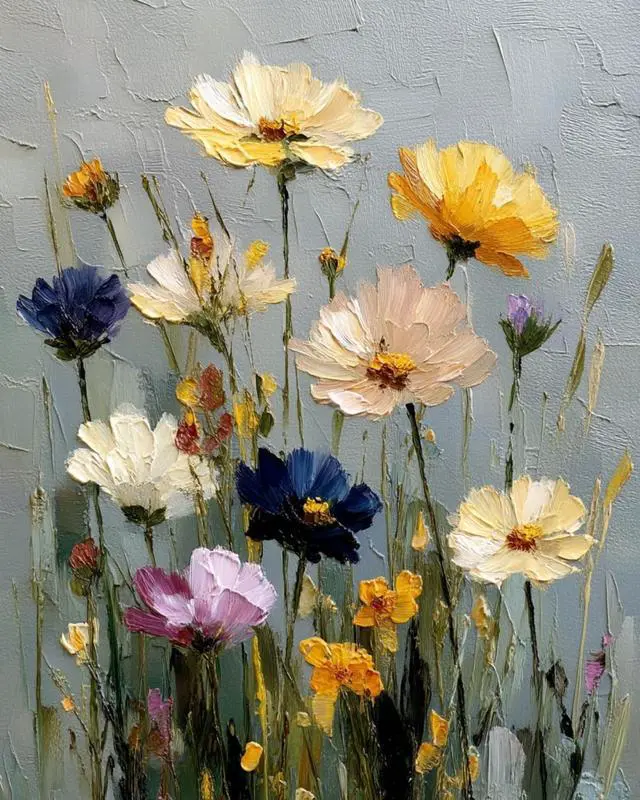 Main image of Wild Flowers Paint by Numbers Kit for Adults Beginner 16X20 inch | Adult Paint by Number Kits on Canvas, DIY Acrylic Oil Easy Painting by Numbers for Home Wall Decor (Without Frame)