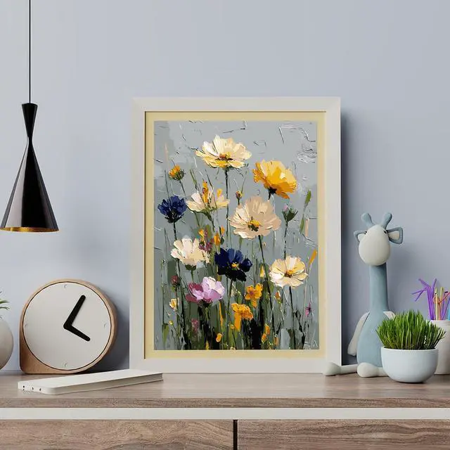 Alt view image 3 of 7 - Wild Flowers Paint by Numbers Kit for Adults Beginner 16X20 inch | Adult Paint by Number Kits on Canvas, DIY Acrylic Oil Easy Painting by Numbers for Home Wall Decor (Without Frame)