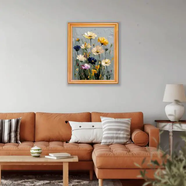 Alt view image 4 of 7 - Wild Flowers Paint by Numbers Kit for Adults Beginner 16X20 inch | Adult Paint by Number Kits on Canvas, DIY Acrylic Oil Easy Painting by Numbers for Home Wall Decor (Without Frame)