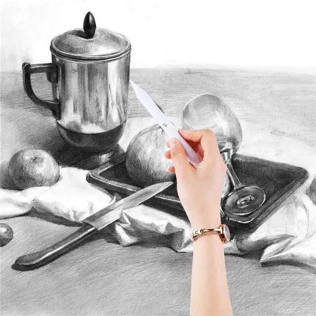 Alt view image 6 of 6 - Blending Stumps and Torillions Set with Sandpaper Pencil Sharpener for Sketch Drawing Use, Pack of 7