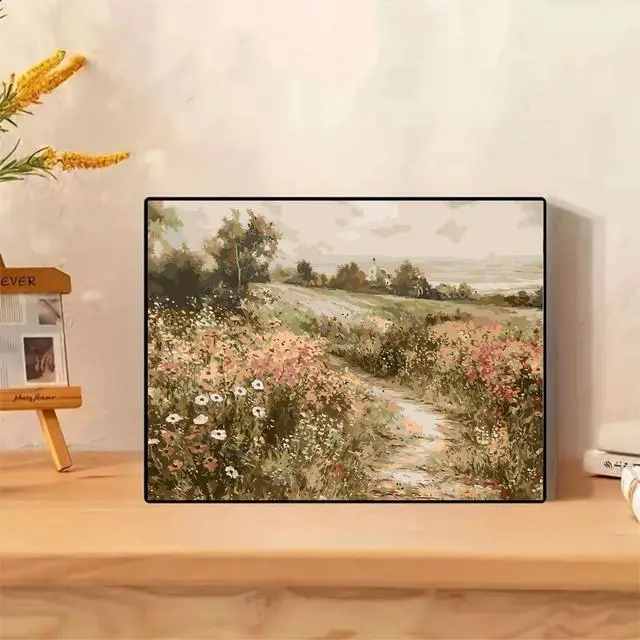 Alt view image 2 of 6 - Paint by Numbers Wildflower DIY Painting On Canvas,by Number Landscape in Stained by Numbers Kit for Adults Beginner,Acrylic Simple Paint by Number Kits for Home Wall Decor 16 X 20 inch