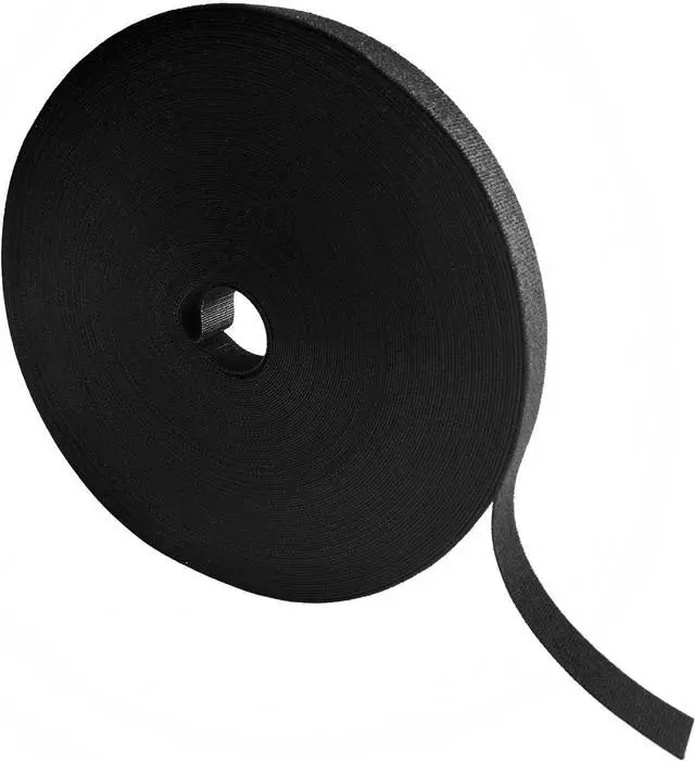 Main image of 3/4 Inch x 50ft Black Hook and Loop Wrap Roll Tape Bundling Ties Fasten to Themselves|Reusable Multi-Purpose Cable Ties Double Sided Self-Gripping Strips for Home,Garden,Office,Data Center