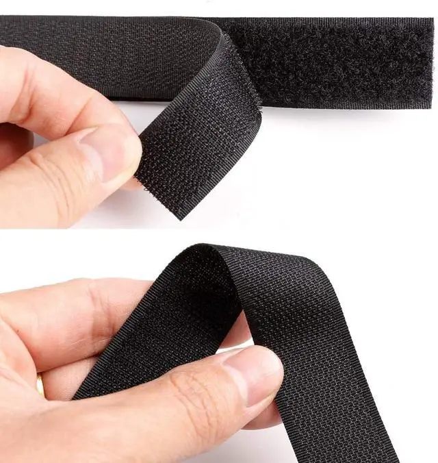 Alt view image 4 of 7 - 3/4'' Width x 10Meters Length Black Sew On Hook and Loop Tape Fastening Nylon Fabric Tape (Black, 3/4 Inch x 10 Meters)